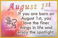 Famous birthdays for August 1